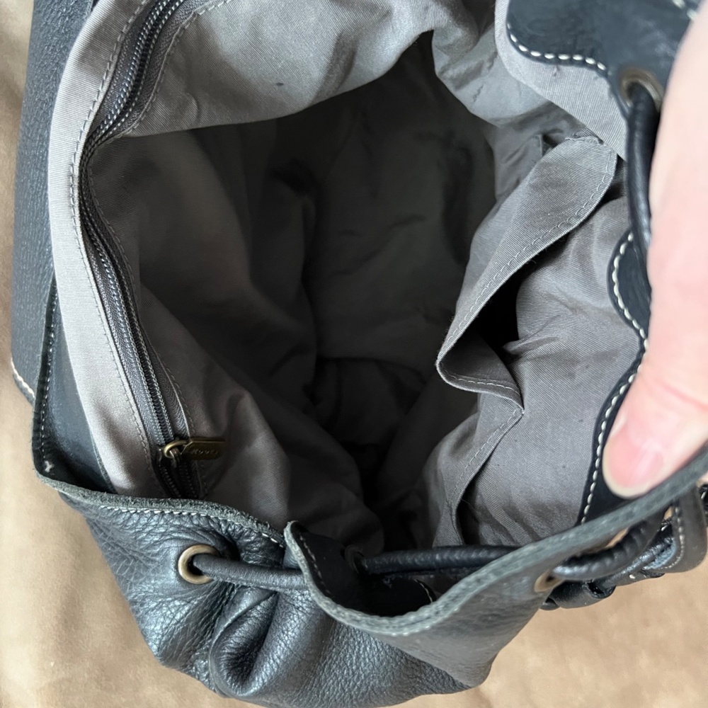 Roots Leather Drawstring Backpack - Picture 5 of 11